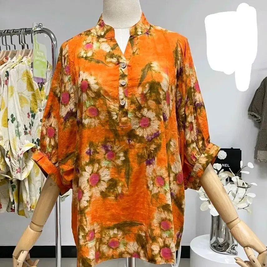 [BUNJANG] Floral Pattern Blouse / 플라워 패턴 블라우스