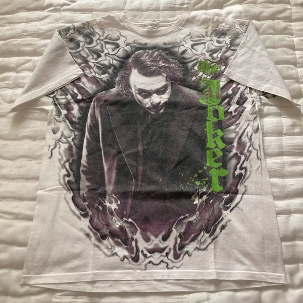 [BUNJANG] Vintage Dark Knight Joker Graphic T-Shirt White L / 빈티지 다크나이트 조커 joker 반팔 티셔츠 화이트 L