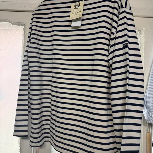 [BUNJANG] Saint James Guildo R T7 Ecru Marine (Navy) Shirt / 세인트제임스 길도R (T7) ASJU2313802-050