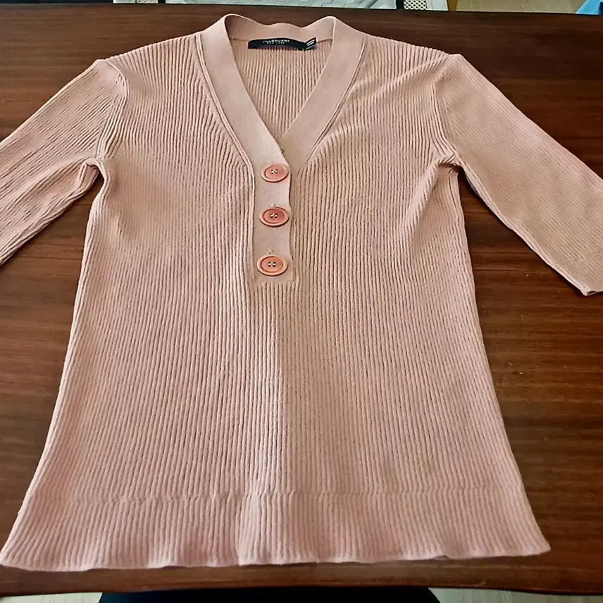 [BUNJANG] Jill Stuart Women's Short Sleeve Knit (Indie Pink) / 시원한 소재의 여름 인디핑크 반팔 여성니트