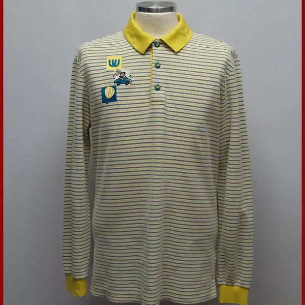 [BUNJANG] MU SPORTS Light Yellow Collar T-Shirt Size 100 / 엠유스포츠/연노랑색 카라티셔츠/100사이즈/따봉구제(A-13)