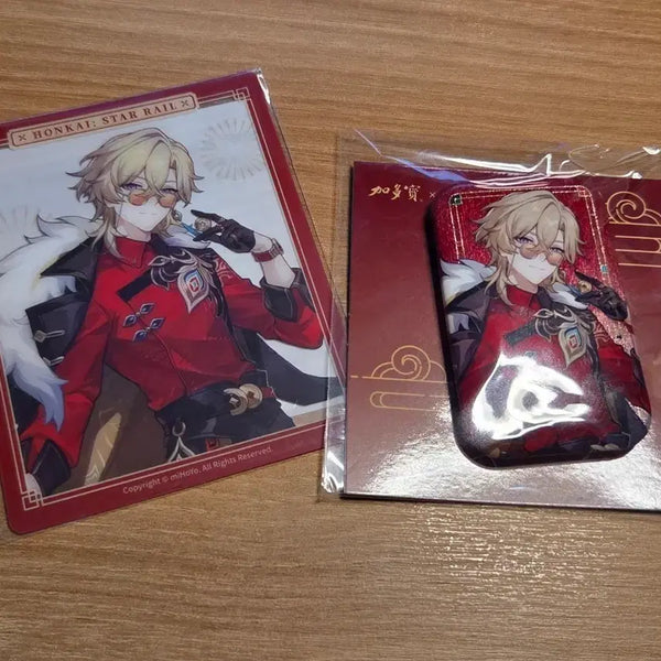 [BUNJANG] Honkai: Star Rail Aventurine Zhaodobao Collaboration Photocard & Can Badge Bundle Set (Sealed) / 스타레일 어벤츄린 자둬바오 콜라보 포카, 캔뱃지 일괄
