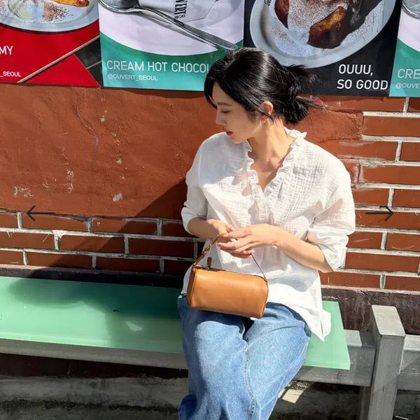 [BUNJANG] Reticella Breeze Frill Blouse - Ivory / 레티첼라 브리즈 프릴 블라우스_ 아이보리