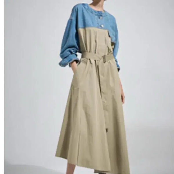 [BUNJANG] System Denim Long Dress / 시스템 데님 원피스
