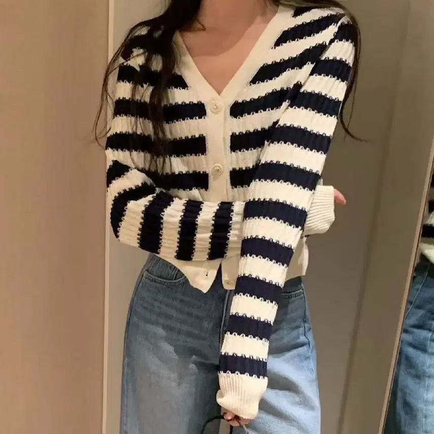 [BUNJANG] Flow Cardigan Navy / 포스터 플로우 가디건 네이비