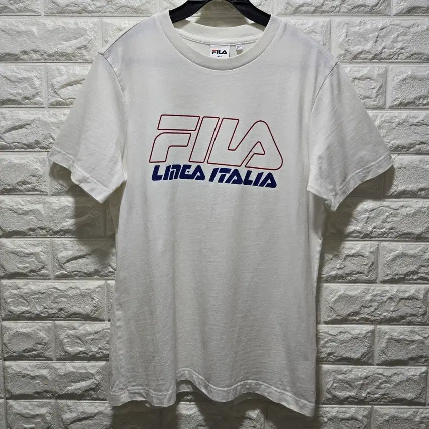 [BUNJANG] FILA White Logo T-Shirt Size S (90) / 휠라 반팔티 90