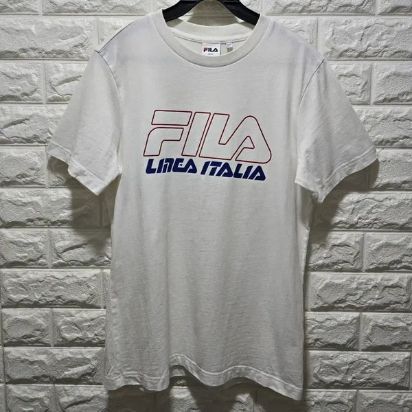 [BUNJANG] FILA White Logo T-Shirt Size S (90) / 휠라 반팔티 90