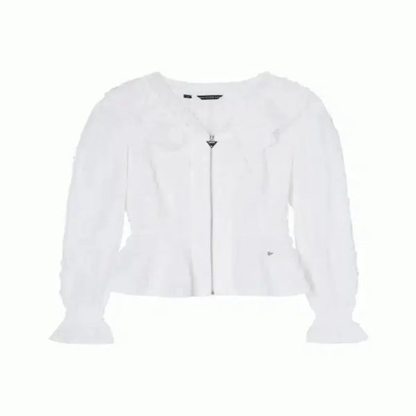 [BUNJANG] Guess Lace Zip-Up Blouse / Guess 게스 레이스 블라우스 집업