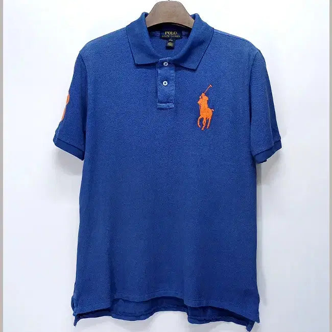 [BUNJANG] Polo Ralph Lauren Genuine Dark Blue Cotton Blend Pique Polo Shirt / 폴로 랄프로렌 정품 카라 티셔츠 95 H-807