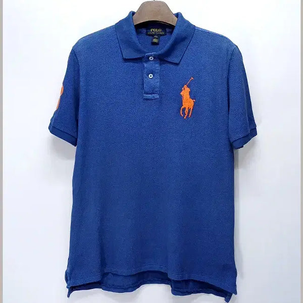 [BUNJANG] Polo Ralph Lauren Genuine Dark Blue Cotton Blend Pique Polo Shirt / 폴로 랄프로렌 정품 카라 티셔츠 95 H-807