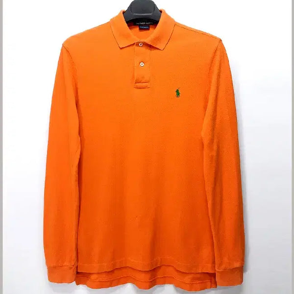 [BUNJANG] Ralph Lauren Polo Authentic Orange Cotton Pique Polo Shirt / 랄프로렌 폴로 POLO 정품 카라 티셔츠 95 H-558