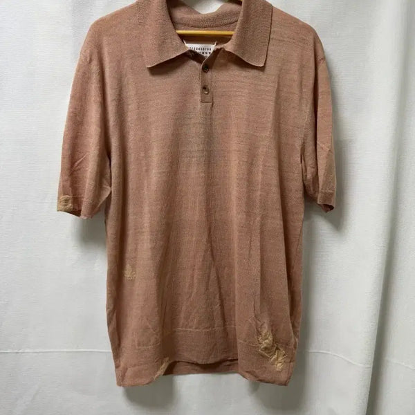 [BUNJANG] Maison Margiela Destroyed Short Sleeve Knit Shirt L / 마르지엘라 반팔 니트 디스트로이 셔츠 L