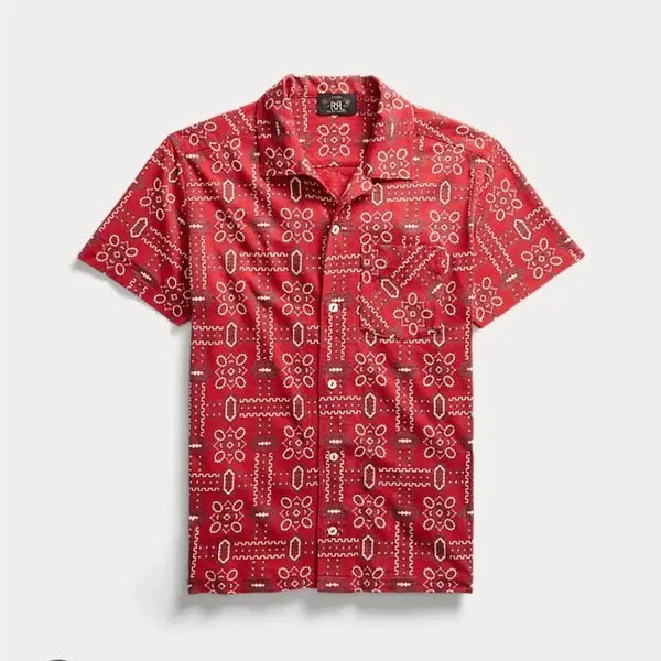 [BUNJANG] RRL Bandana Print Short Sleeve Shirt / RRL 더블알엘 반다나 프린트 반팔 셔츠