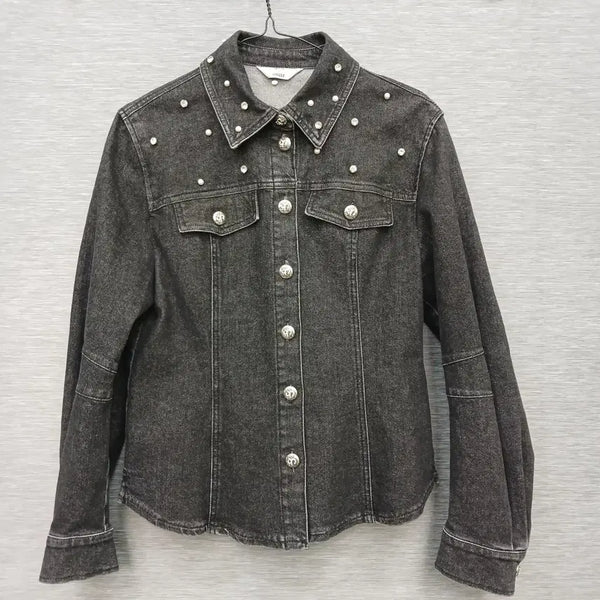 [BUNJANG] Obzeu Black Denim Jacket (Size 82) / 4827 한섬 오브제 흑청 자켓 82