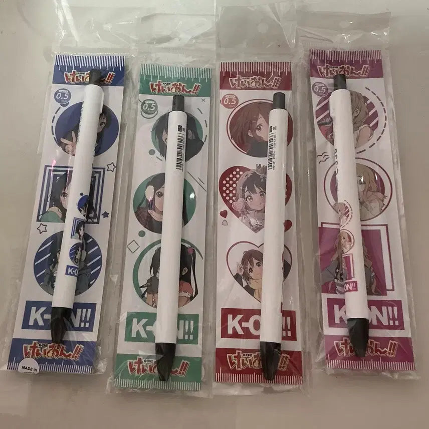 [BUNJANG] K-ON! Unofficial Ballpoint Pens (4 Types) - Mio, Azusa, Tsumugi, Yui / 케이온 비공식 볼펜 4종 미오, 아즈사, 츠무기, 유이