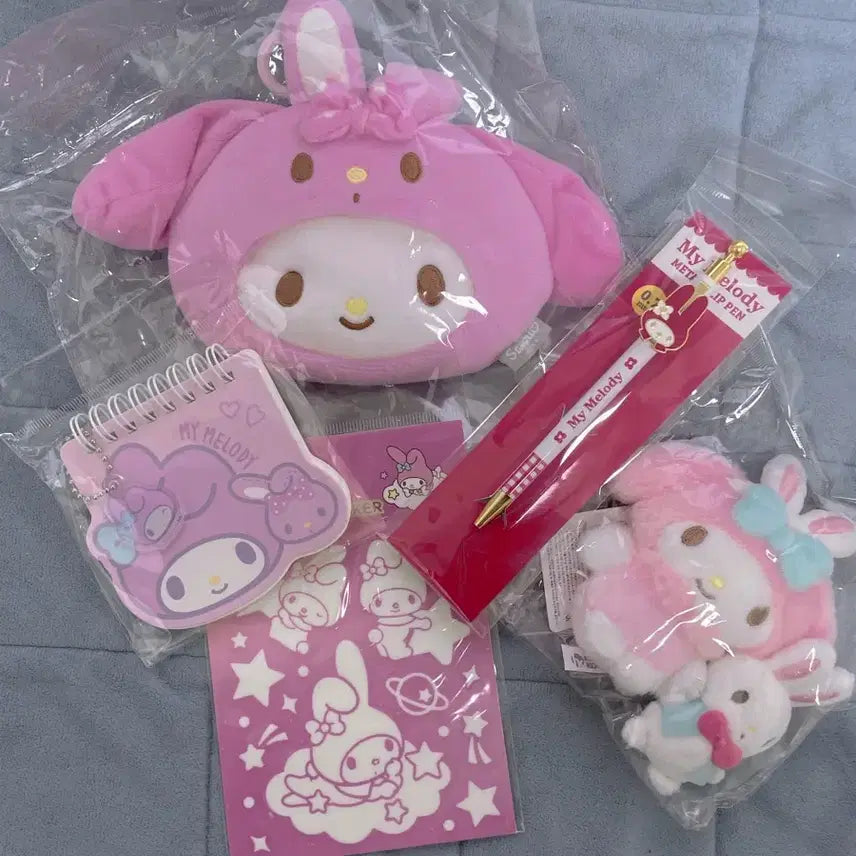[BUNJANG] Sanrio My Melody Stationery Goods Set (5 Items) / 마이멜로디 문구류 굿즈 모음 5개 산리오 정품