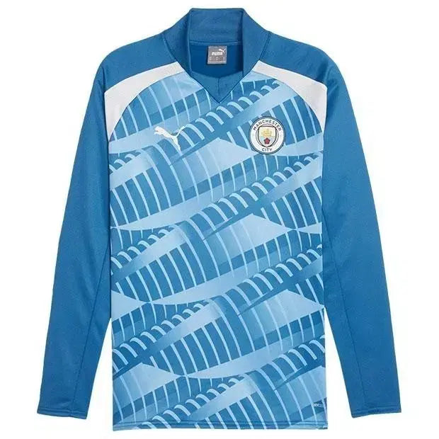 [BUNJANG] Manchester City 23-24 Pre-Match Sweat Top - Blue / 23-24 맨시티 프리매치 스웨트탑 블루
