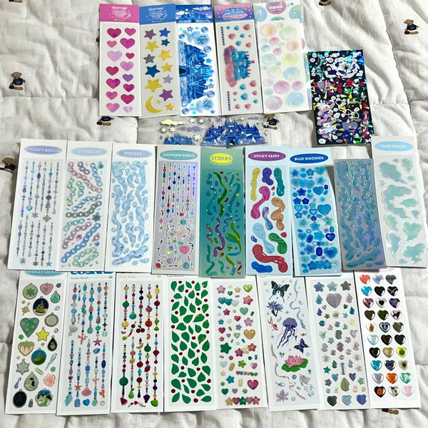 [BUNJANG] Hoonzzi Market & Stickers Decos Seal Stickers Set (24 Types) / 가격내림) 다꾸 씰스티커 처분 훈찌마켓, 스티커스 데코 스티커 24종