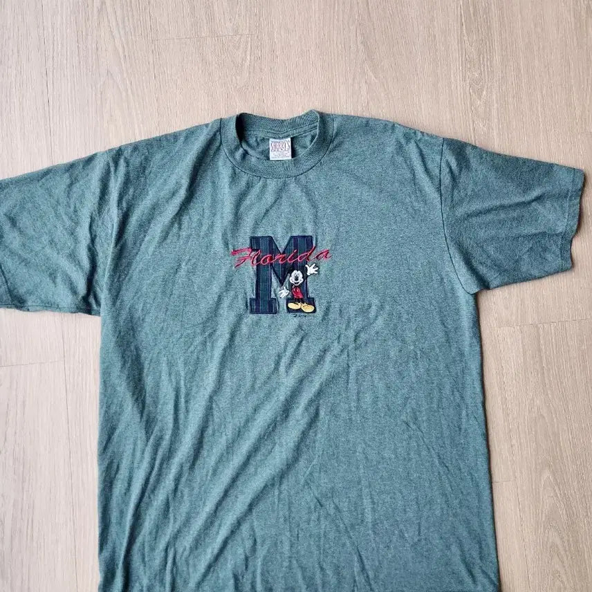 [BUNJANG] 90s Disney Mickey Mouse Florida Embroidered T-Shirt XL / 90s usa 디즈니 미키마우스 플로리다 반팔티 XL