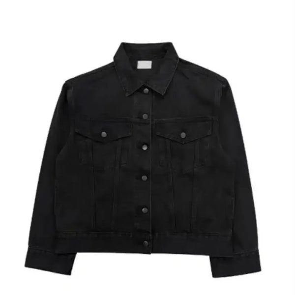 [BUNJANG] Urbanunique Oversized Black Denim Jacket / 어반유니크 오버핏 블랙 데님 자켓