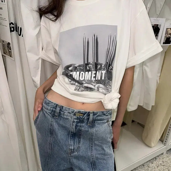 [BUNJANG] Dragon Blues Moment Cotton T-Shirt / 드래곤블루스 모먼트 코튼 티셔츠 새상품