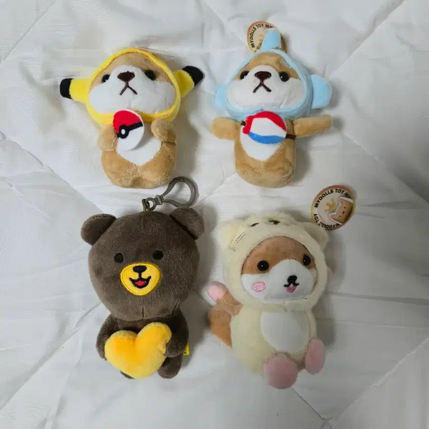 [BUNJANG] Pokemon Bear Charm Doll Bundle / 포켓몬 곰 키링 인형 곰하트 일괄 귀여운