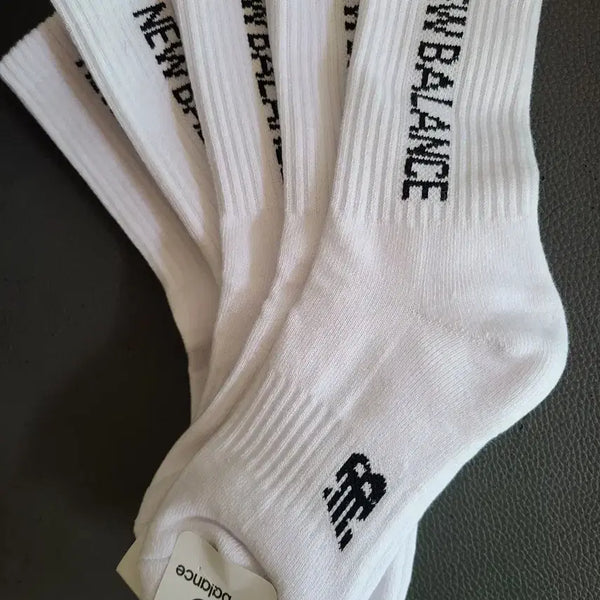 [BUNJANG] New Balance White Socks 5-Pair Set / 뉴발란스 흰색 양말  5켤레세트 새상품