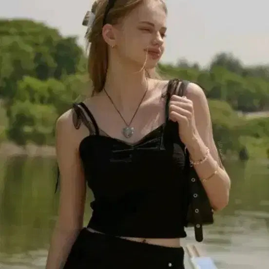 [BUNJANG] Bitter Cells Black Ballet Bustier Sleeveless Top / 비터셀즈 발레 슬리브리스 뷔스티에 블랙