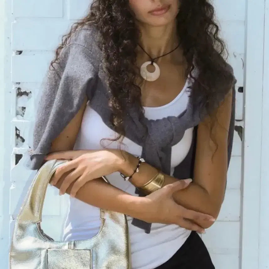 [BUNJANG] Hieta Baby Tina Shoulder Bag Gold / 히에타 베이비티나 골드
