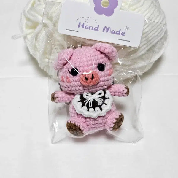 [BUNJANG] Handmade Baby Pig Crochet Keychain / 귀여운 아기돼지 뜨개질 키링