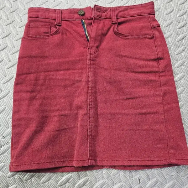 [BUNJANG] Red Wine Mini Skirt (Size S) / 레드와인 미니스커트 s사이즈