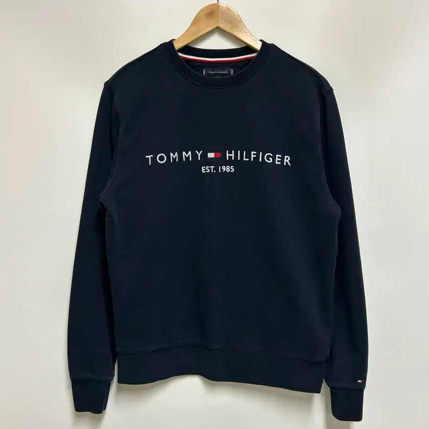 [BUNJANG] Tommy Hilfiger Essential Embroidered Logo Sweatshirt Navy Men's 100 (L) / [남자-100]타미힐피거 네이비 에센셜 자수 로고 맨투맨