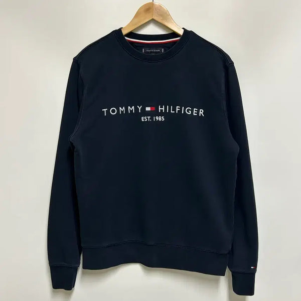 [BUNJANG] Tommy Hilfiger Essential Embroidered Logo Sweatshirt Navy Men's 100 (L) / [남자-100]타미힐피거 네이비 에센셜 자수 로고 맨투맨