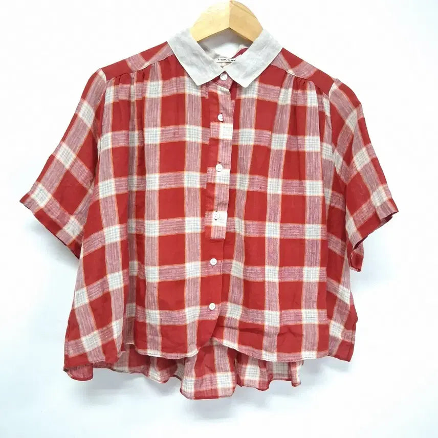 [BUNJANG] J.TALK Check Shirt Free Size Made in Korea / J.TALK 체크 셔츠 free made in korea