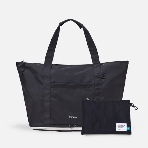 [BUNJANG] Brandon Black Tote Bag + Pouch Set / 브랜든 블랙 토트백 + 파우치 세트