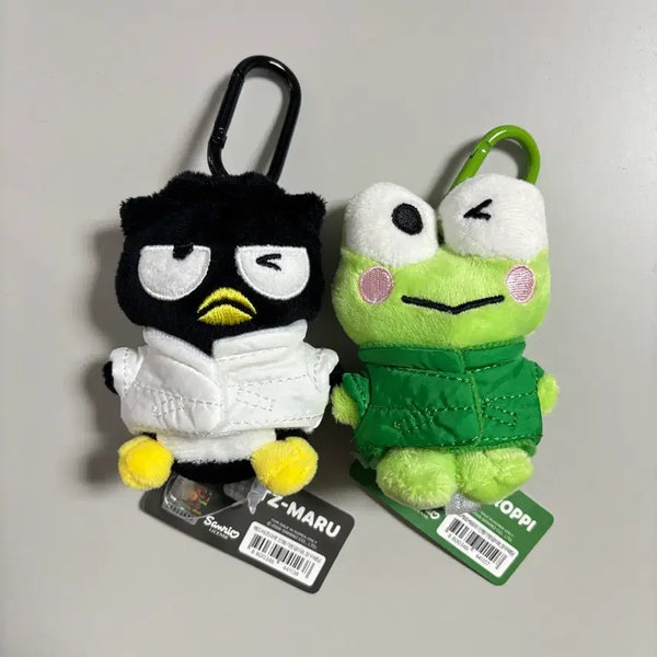 [BUNJANG] Sanrio Badtz Maru & Keroppi Padded Vest Bag Charm Keychain (New) / [신상품레어템] 정품 산리오 장꾸패딩 가방걸이 키링_케로피