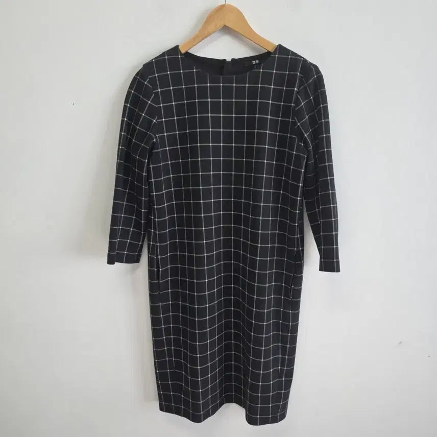 [BUNJANG] Uniqlo Check Pattern Dress L / 유니클로 체크 패턴 원피스 L