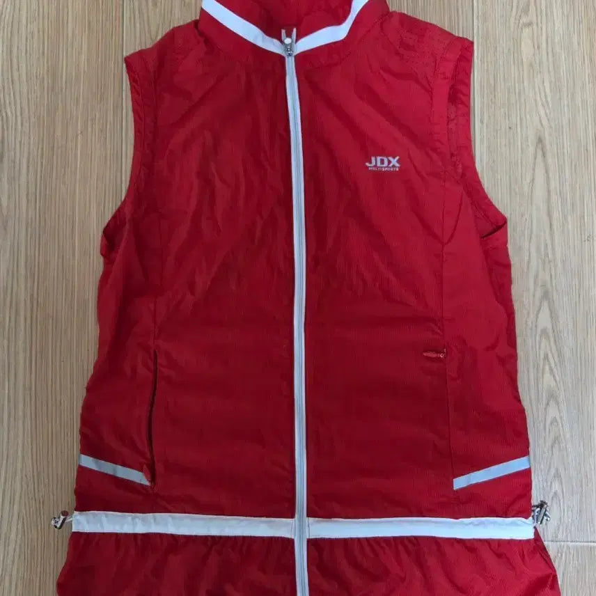 [BUNJANG] JDX Women's Red Windbreaker Vest / JDX 여성용 레드 바람막이 조끼
