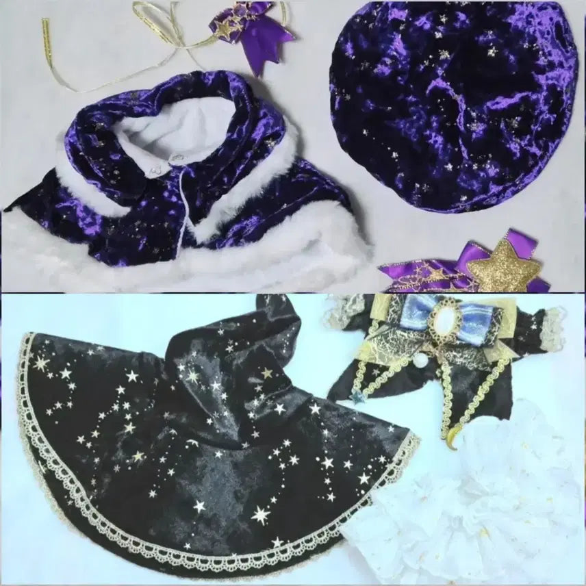 [BUNJANG] 20cm Doll Clothes: Starry Night Witch Fantasy Wizard / 20cm 인형옷 별밤 별의 마녀 판타지 마법사 20깅 옷장