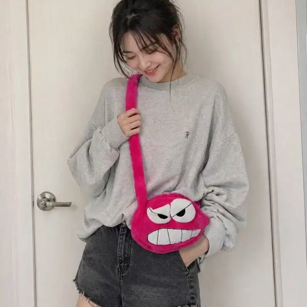 [BUNJANG] Crayon Shin-chan Waniyama-san Plush Shoulder Bag / 짱구 봉제 숄더백 와니야마상