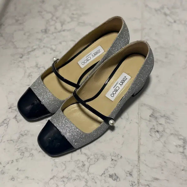 [BUNJANG] Jimmy Choo Elisa 45 Mary Jane Glitter Heels (Size 38) / 지미추 엘리사45 메리제인