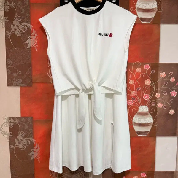 [BUNJANG] Sleeveless T-Shirt and Skirt Set / 무팔티 +스커트세트