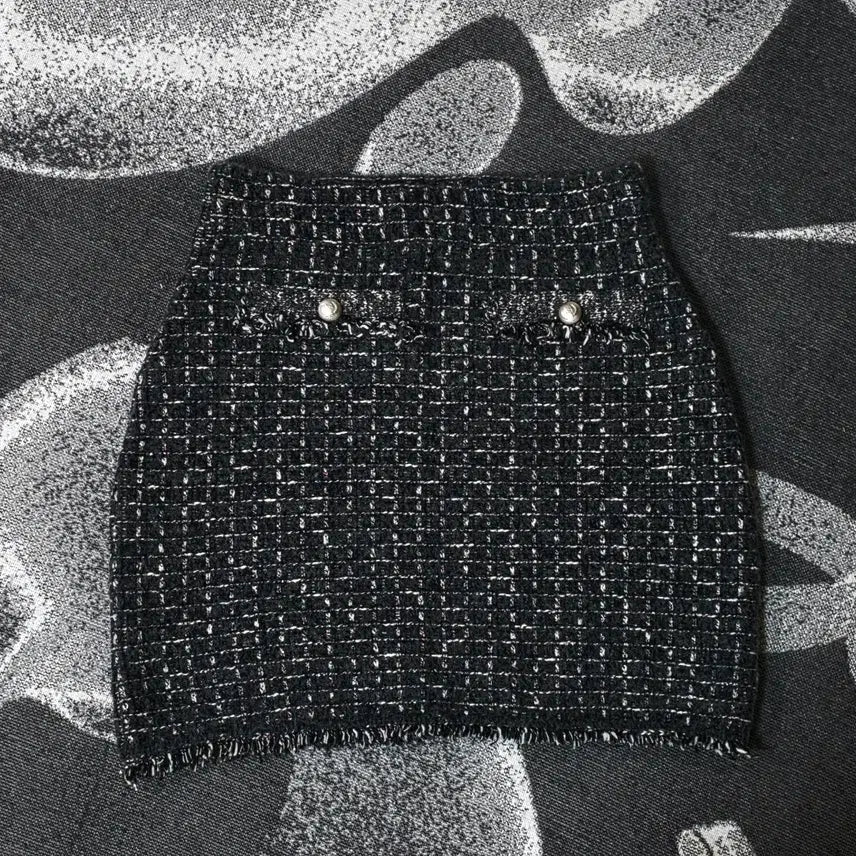 [BUNJANG] General Idea Tweed Knit Mini Skirt / 제너럴아이디어 트위드 니트 미니 스커트 55