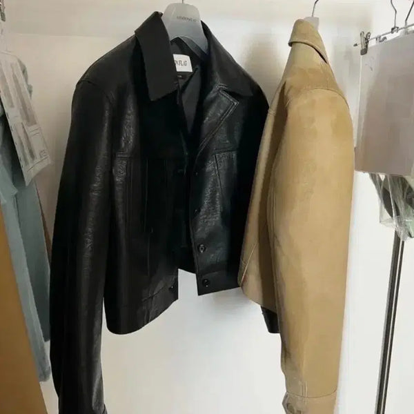 [BUNJANG] London Plot Edition Leather Jacket / (새상품)런던플랏 에디션 가죽 자켓