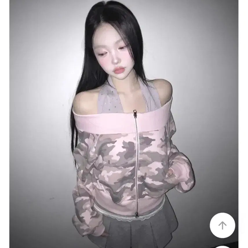 [BUNJANG] Camo Zip-Up Set / 카모 집업 세트