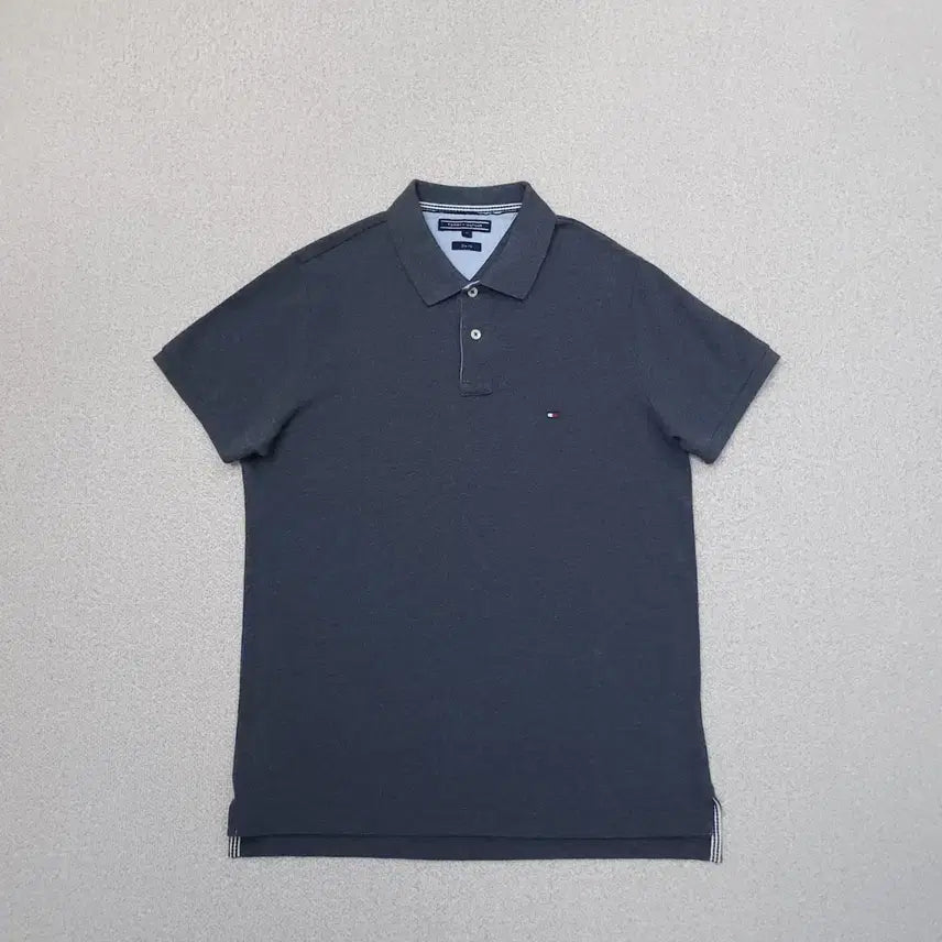 [BUNJANG] Tommy Hilfiger Men's Charcoal Pique Polo Shirt (M) / (M)타미힐피거 남자 반팔 티셔츠 차콜 카라티 여름 J14W3118