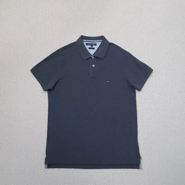 [BUNJANG] Tommy Hilfiger Men's Charcoal Pique Polo Shirt (M) / (M)타미힐피거 남자 반팔 티셔츠 차콜 카라티 여름 J14W3118
