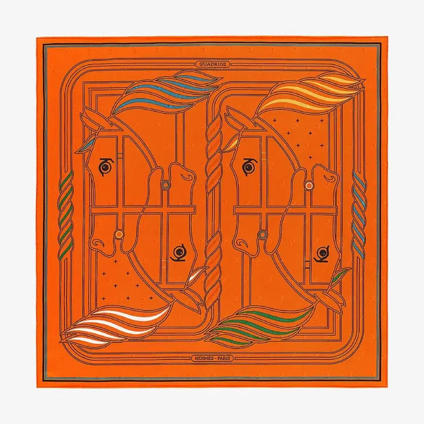 [BUNJANG] Hermès Quadrige Silk Scarf Orange / 가격 더 안내려요 에르메스 콰드리지 오렌지 스카프