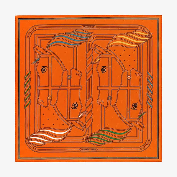 [BUNJANG] Hermès Quadrige Silk Scarf Orange / 가격 더 안내려요 에르메스 콰드리지 오렌지 스카프