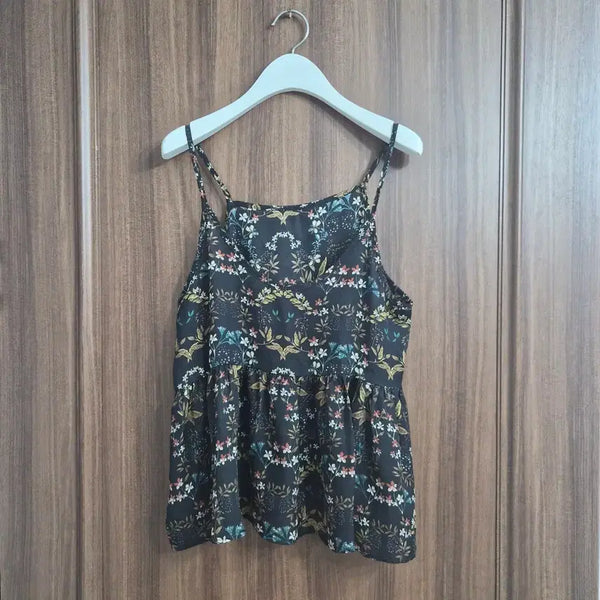 [BUNJANG] Floral Pattern Bustier Camisole / 플라워 패턴 뷔스티에 끈나시